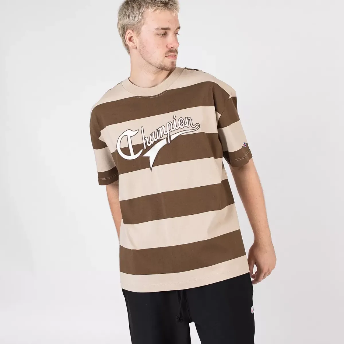 Champion Tees & Singlets<Heritage Collegiate Stripe Cursive Script Tee