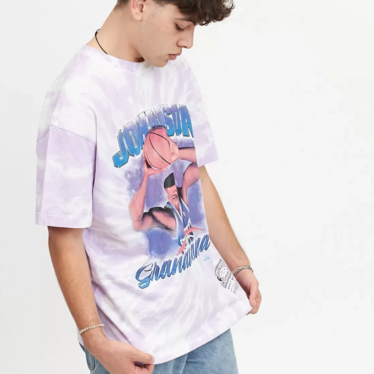 MITCHELL AND NESS Tees & Singlets<Larry Johnson Hall Of Fame Tye Dye Tee Unisex