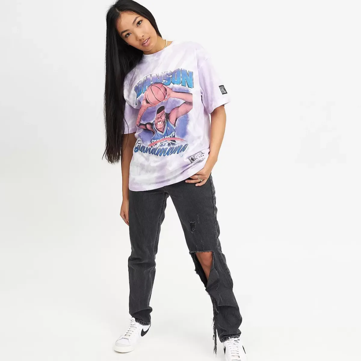 MITCHELL AND NESS Tees & Singlets<Larry Johnson Hall Of Fame Tye Dye Tee Unisex