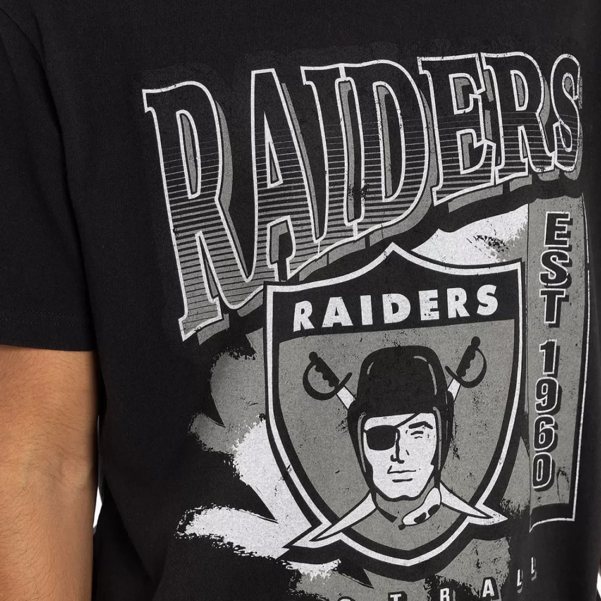 MITCHELL AND NESS Tees & Singlets<Las Vegas Raiders Brush Off Tee Unisex