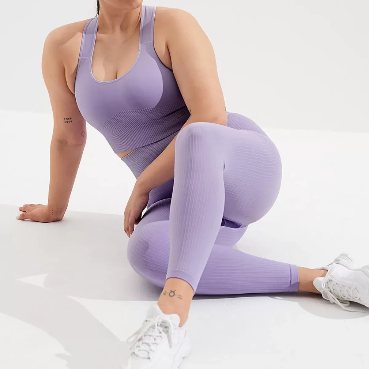 Aim Tights<Lavande Ribbed Seamless Tights