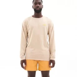 PE Nation Tees & Singlets<Line Block Long Sleeve Tee In Pale Khaki