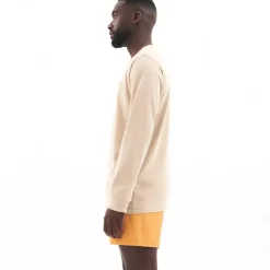 PE Nation Tees & Singlets<Line Block Long Sleeve Tee In Pale Khaki