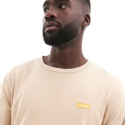 PE Nation Tees & Singlets<Line Block Long Sleeve Tee In Pale Khaki