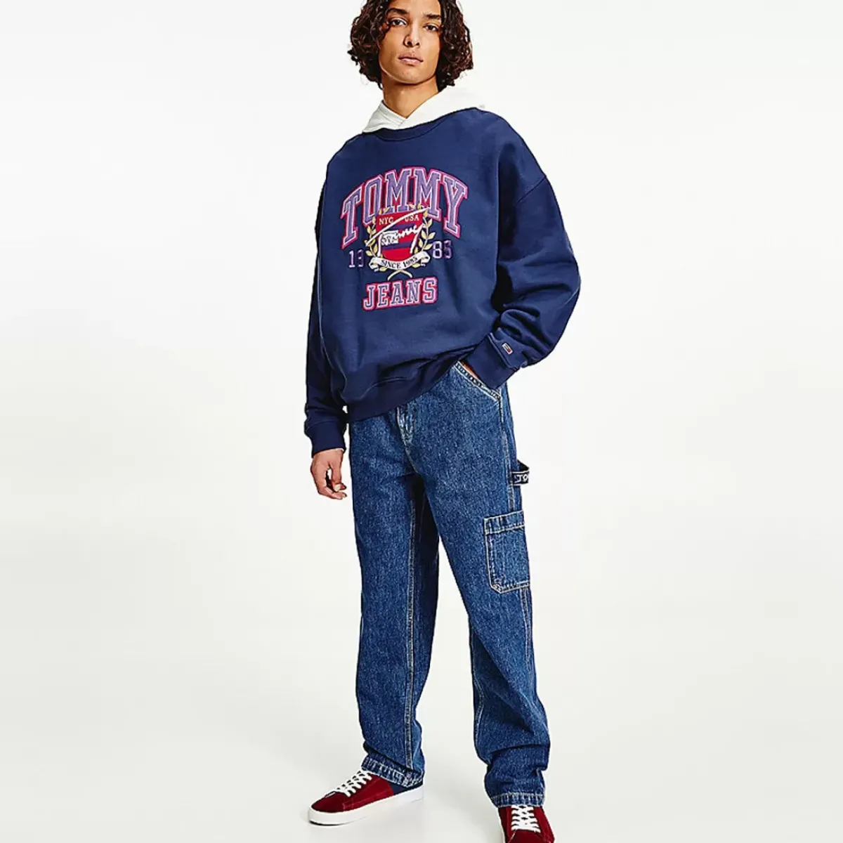 TOMMY HILFIGER Hoodies & Crews<Logo Fleece Sweatshirt