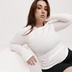 Taylor Sport Tees & Tanks<Long Sleeve Run Top In Cream