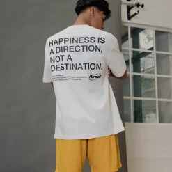 Pursuit of Happiness Tees & Singlets<Loose Drop Shoulder Tee Natural Quote