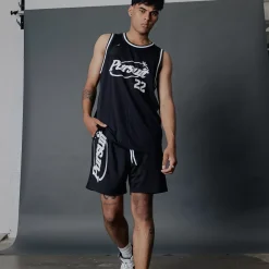 Pursuit of Happiness Tees & Singlets<Loose Mesh Singlet Black
