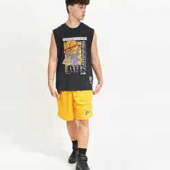 MITCHELL AND NESS Shorts<Los Angeles Lakers Basic Mesh Court Shorts