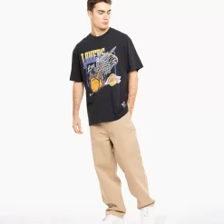 MITCHELL AND NESS Tees & Tanks<Los Angeles Lakers Fireball Tee Unisex