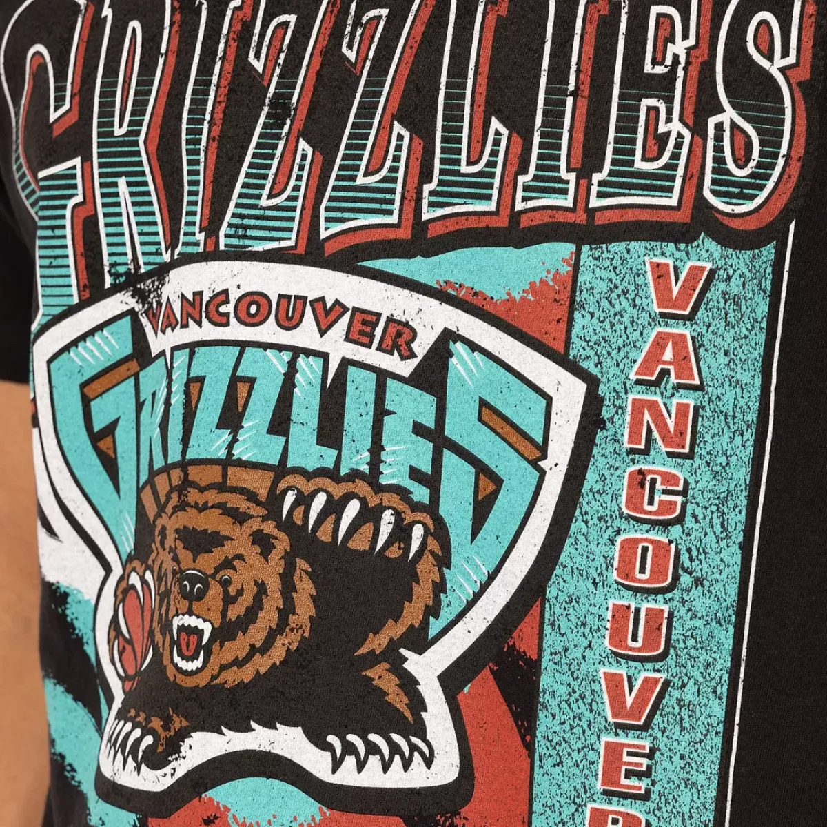 MITCHELL AND NESS Tees & Singlets<Memphis Grizzlies Brush Off Tee Unisex