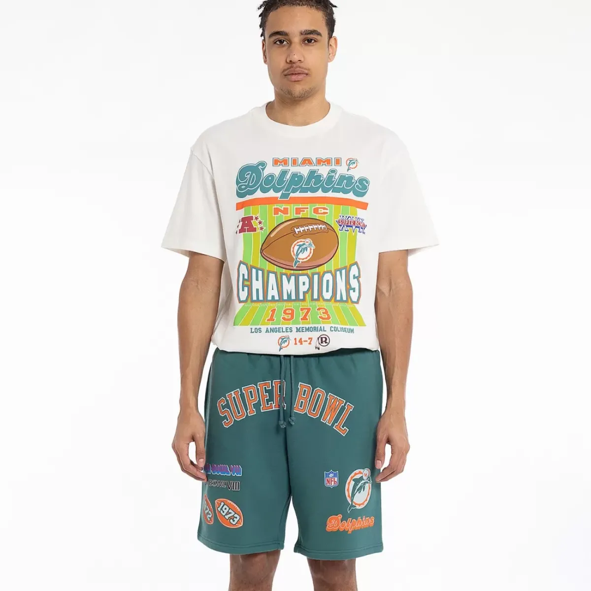 MITCHELL AND NESS Tees & Singlets<Miami Dolphins Superbowl Champions Tee Unisex