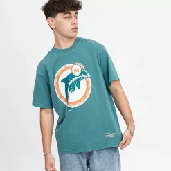 MITCHELL AND NESS Tees & Singlets<Miami Dolphins Vintage Classic Big Logo Tee Unisex