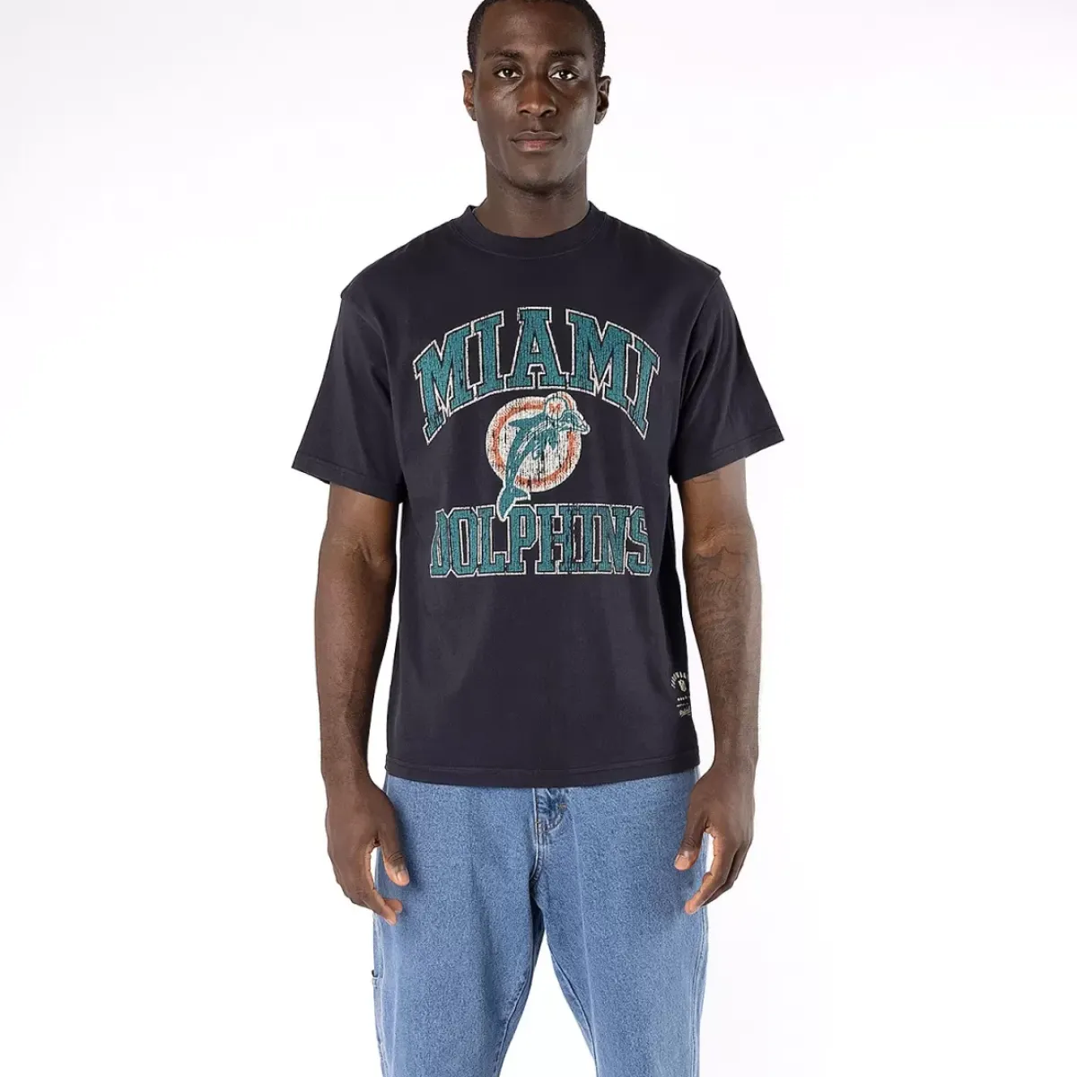 MITCHELL AND NESS Tees & Singlets<Miami Dolphins Vintage Ivy Arch Tee Unisex