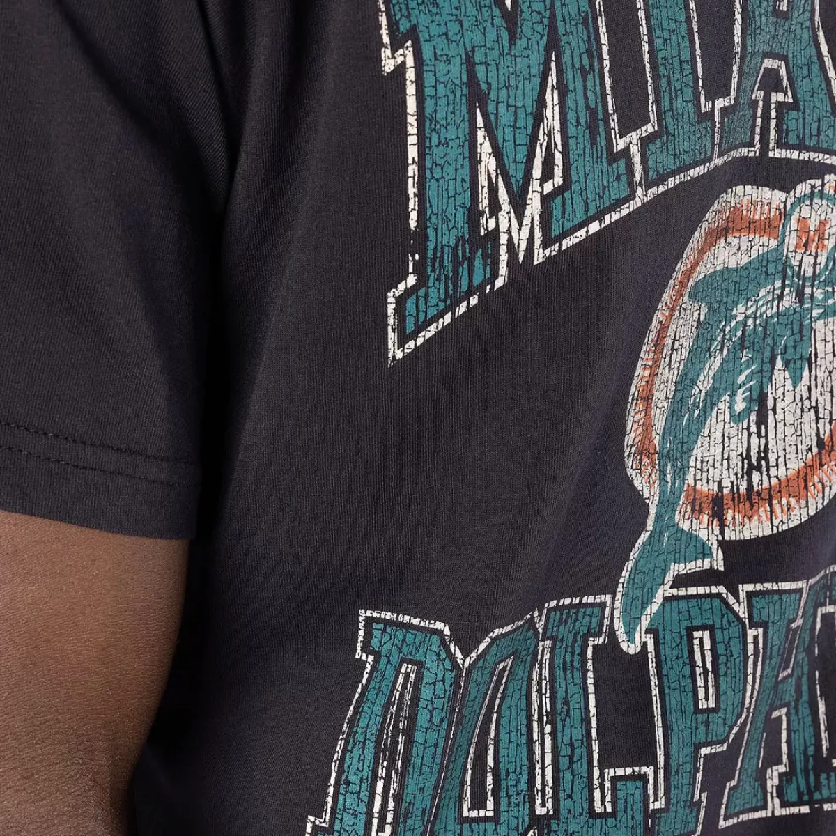 MITCHELL AND NESS Tees & Singlets<Miami Dolphins Vintage Ivy Arch Tee Unisex