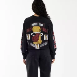 MITCHELL AND NESS Tees & Singlets<Miami Heat Long-Sleeve Tee Unisex