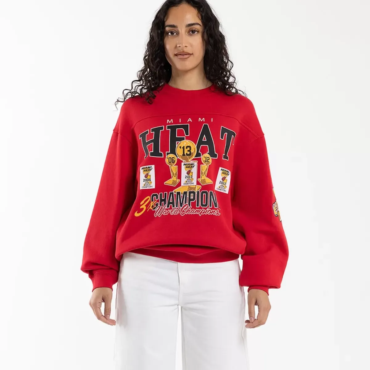 MITCHELL AND NESS Hoodies & Crews<Miami Heat World Champions Crew Unisex