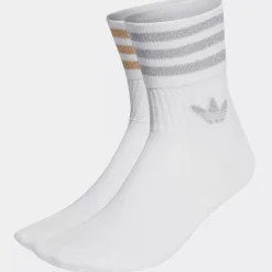 Adidas Originals Socks & Underwear<Mid Cut Glitter Crew Sock 2 Pack