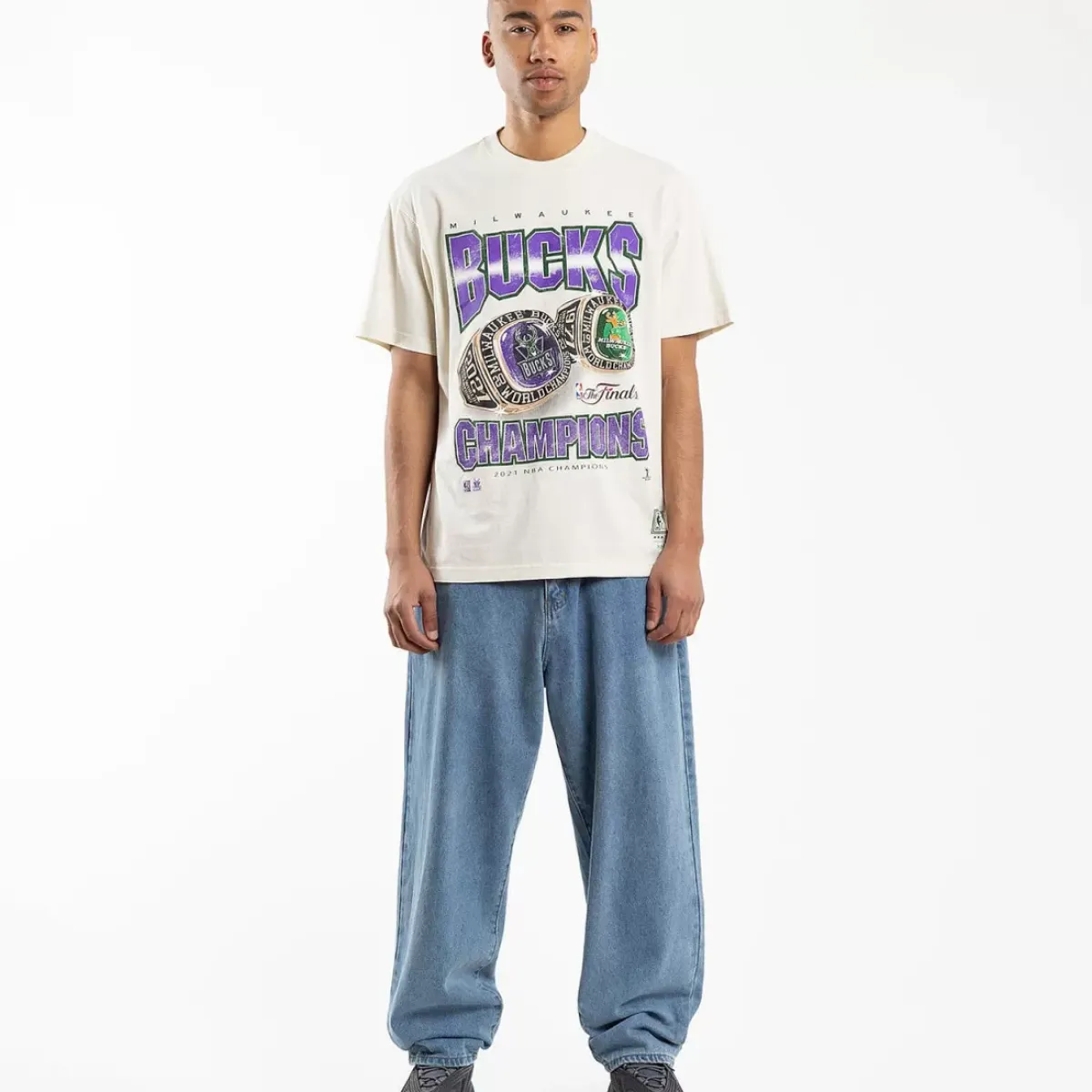 MITCHELL AND NESS Tees & Singlets<Milwaukee Bucks 2021 Champions Tee