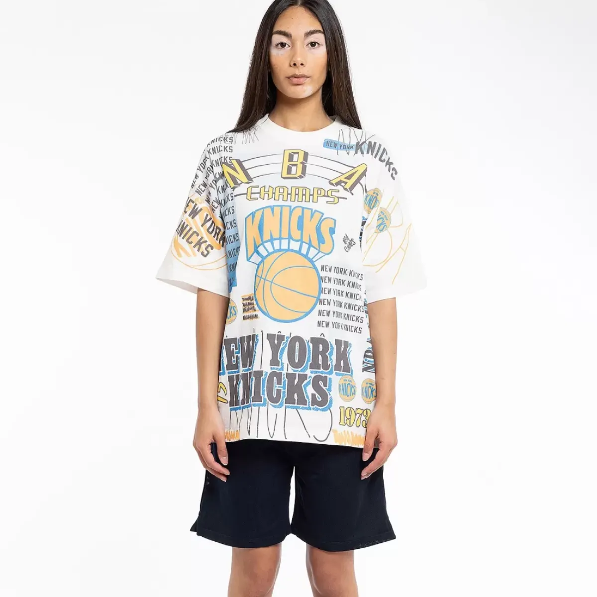 MITCHELL AND NESS Tees & Singlets<New York Knicks Game Over Tee Unisex