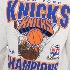 MITCHELL AND NESS Hoodies & Crews<New York Knicks Nothing But Net Crewneck