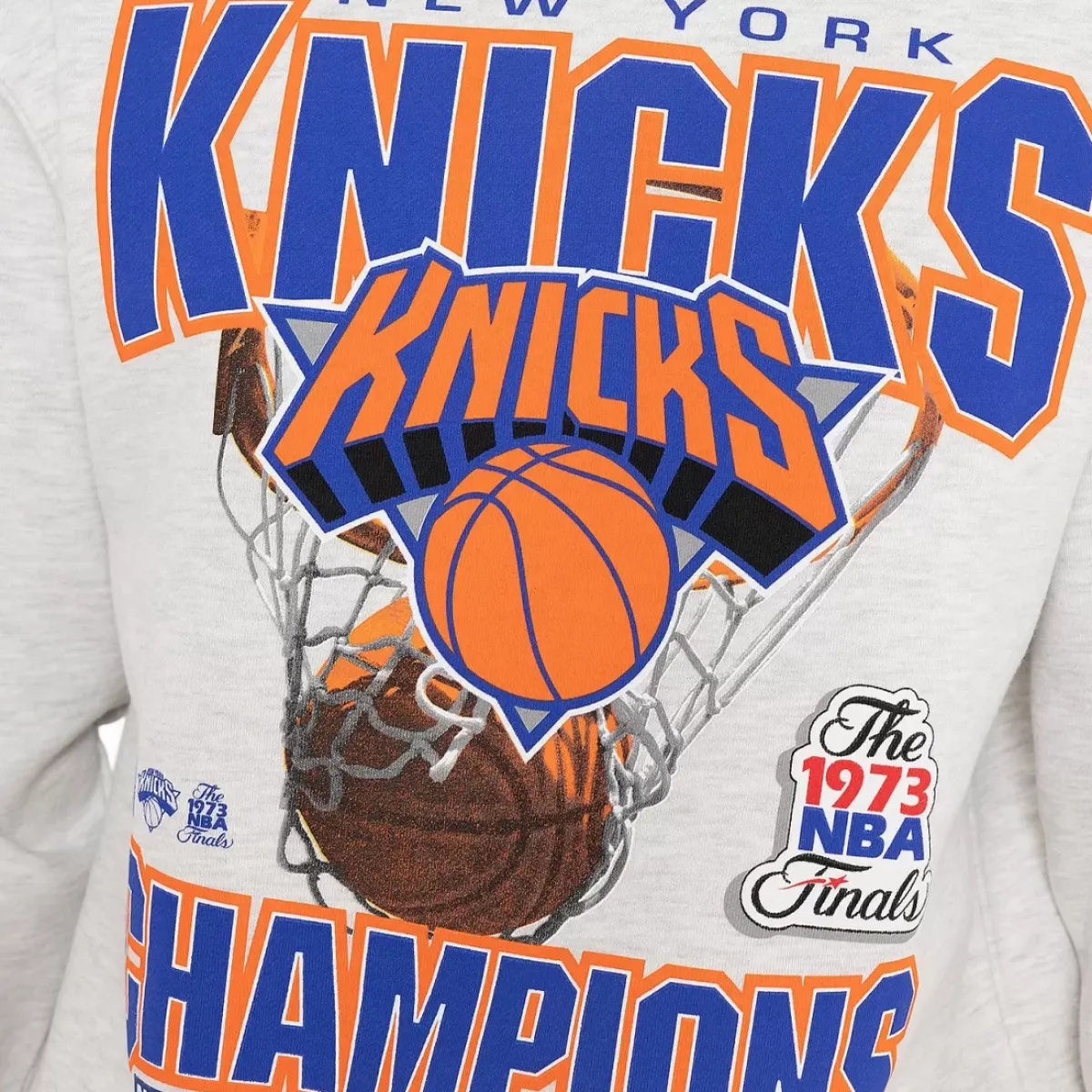 MITCHELL AND NESS Hoodies & Crews<New York Knicks Nothing But Net Crewneck