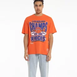 MITCHELL AND NESS Tees & Tanks<New York Knicks The Champs Tee Unisex