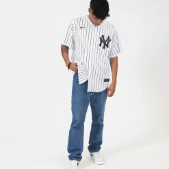 NIKE MLB Tees & Singlets<New York Yankees Official Replica Home Mlb Jersey