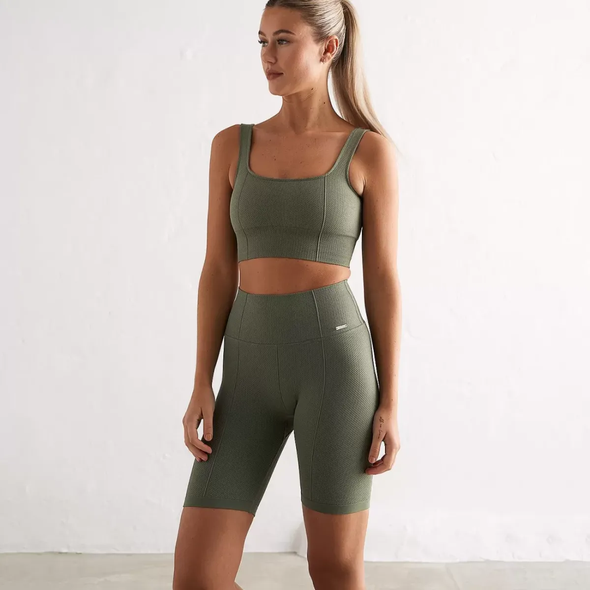 Aim Tights<Olive Luxe Seamless Biker Shorts