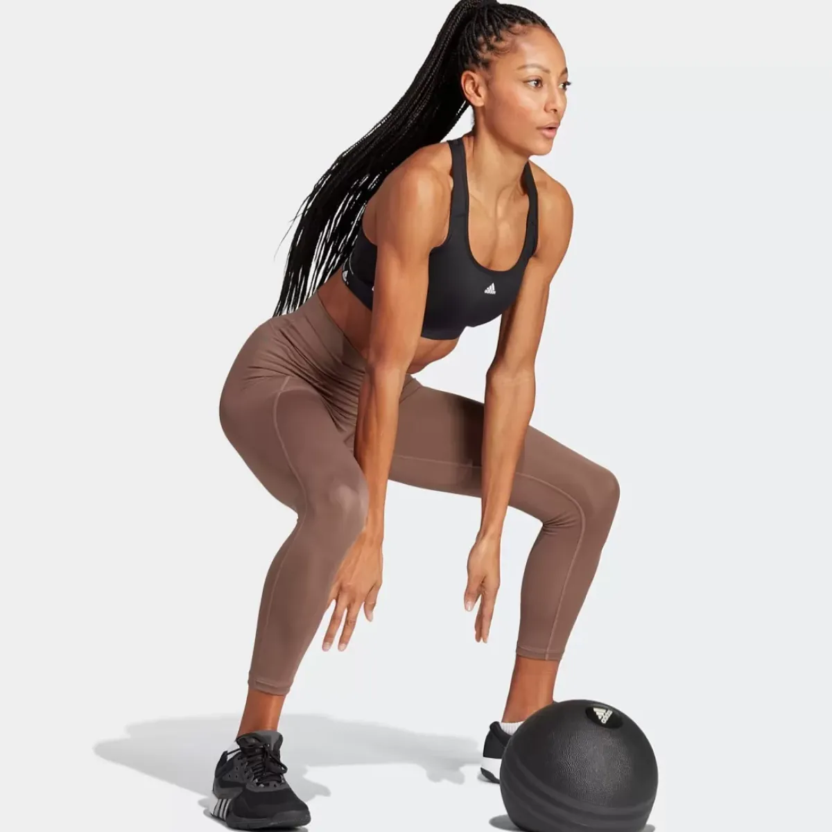 Adidas Tights<Optime Stash Pocket High Waist 7/8 Leggings