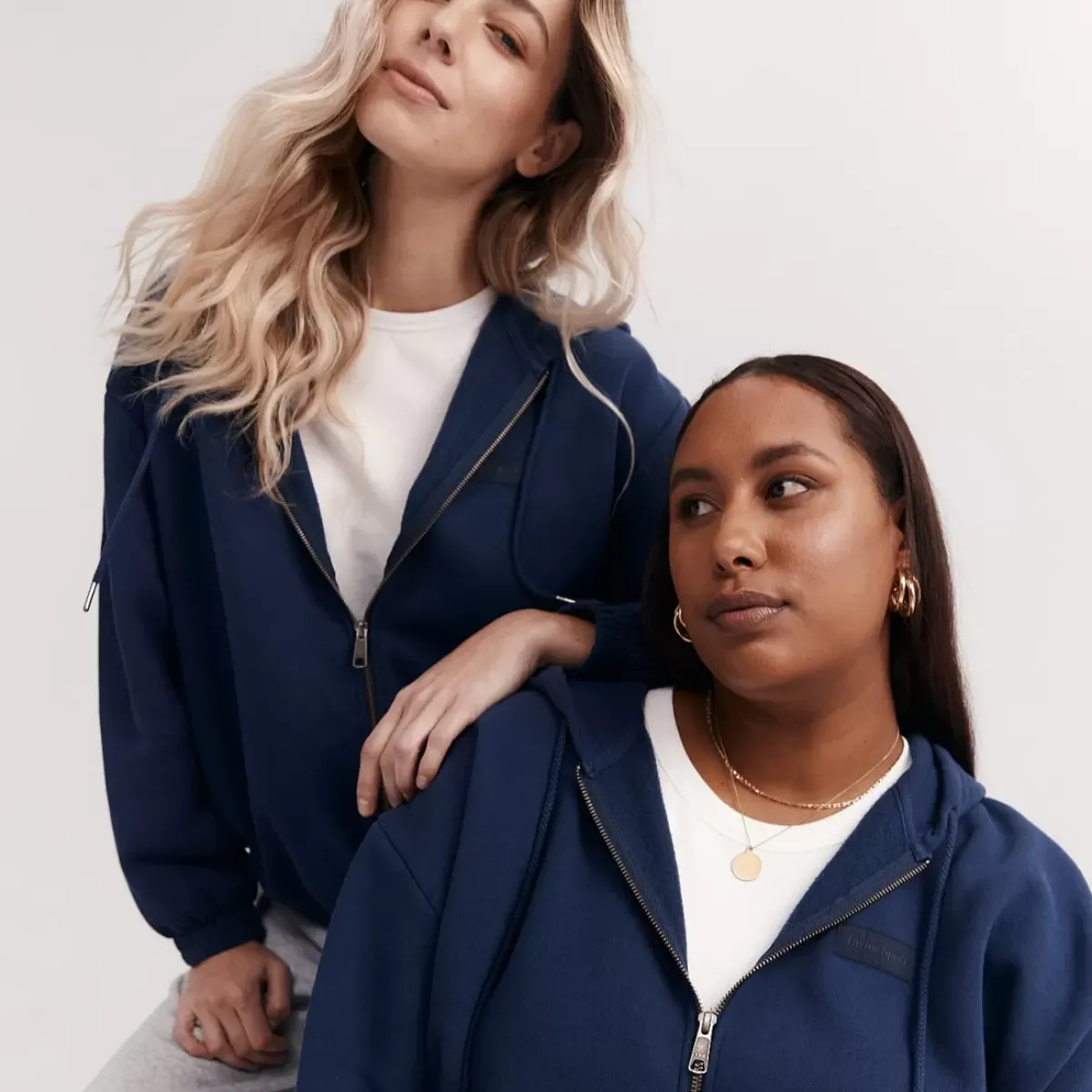 Taylor Sport Hoodies & Crews<Oversized Zip Hoodie In True Navy