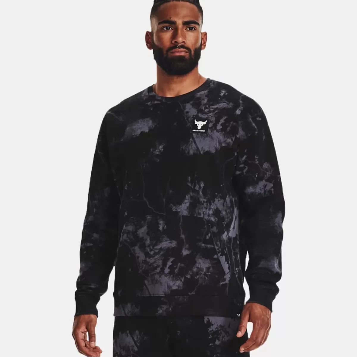 Under Armour Hoodies & Crews<Project Rock Rival Fleece Disrupt Printed Crew
