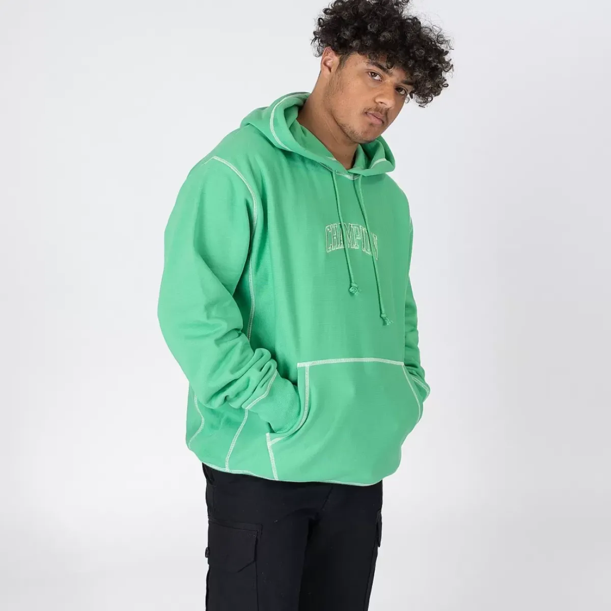 Champion Hoodies & Crews<Raw Contrast Stitch Hoodie