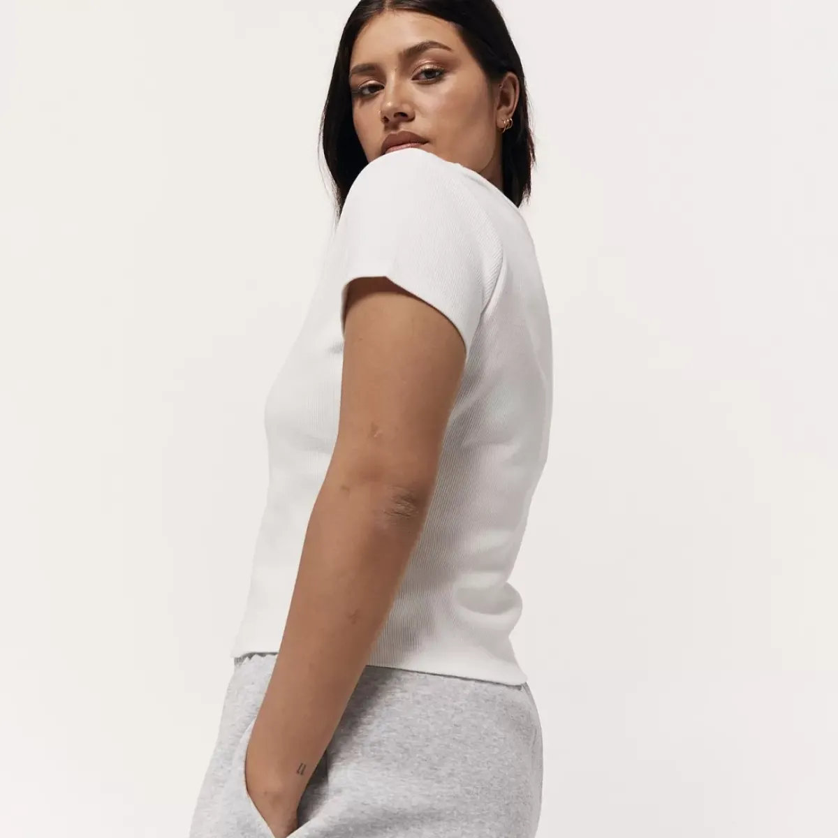Taylor Sport Tees & Tanks<Rib Tee White