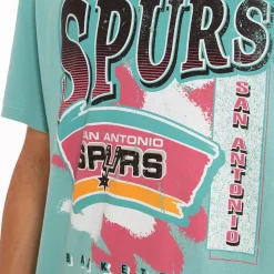 MITCHELL AND NESS Tees & Singlets<San Antonio Spurs Brush Off Tee Unisex