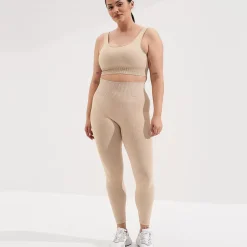 Aim Tights<Sand Washed Ribbed Seamless Tights