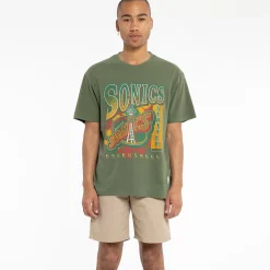MITCHELL AND NESS Tees & Singlets<Seattle Supersonics Brush Off Tee Unisex