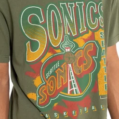 MITCHELL AND NESS Tees & Singlets<Seattle Supersonics Brush Off Tee Unisex