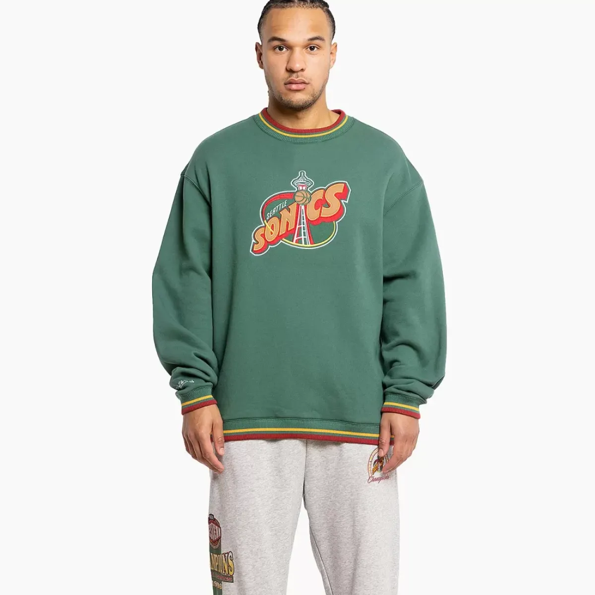 MITCHELL AND NESS Hoodies & Crews<Seattle Supersonics Shooting Crewneck Unisex