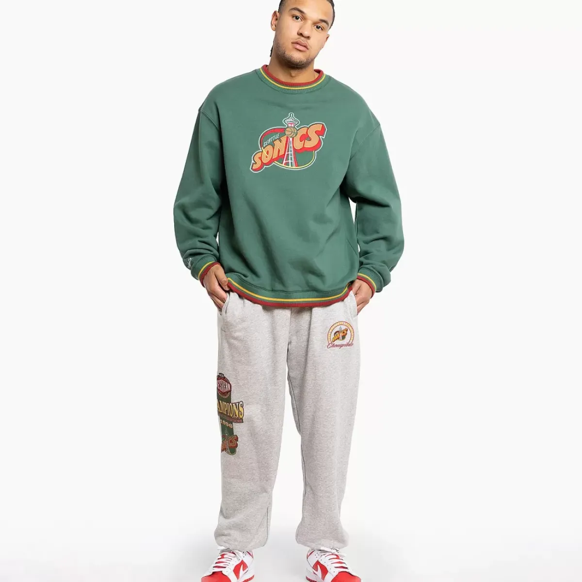 MITCHELL AND NESS Hoodies & Crews<Seattle Supersonics Shooting Crewneck Unisex
