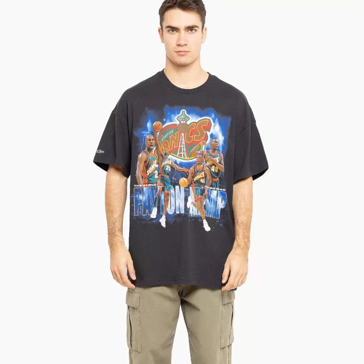 MITCHELL AND NESS Tees & Singlets<Seattle Supersonics Strike Tee Unisex