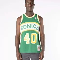 MITCHELL AND NESS Tees & Singlets<Shawn Kemp Seattle Supersonics 94-95 Home Swingman Jersey