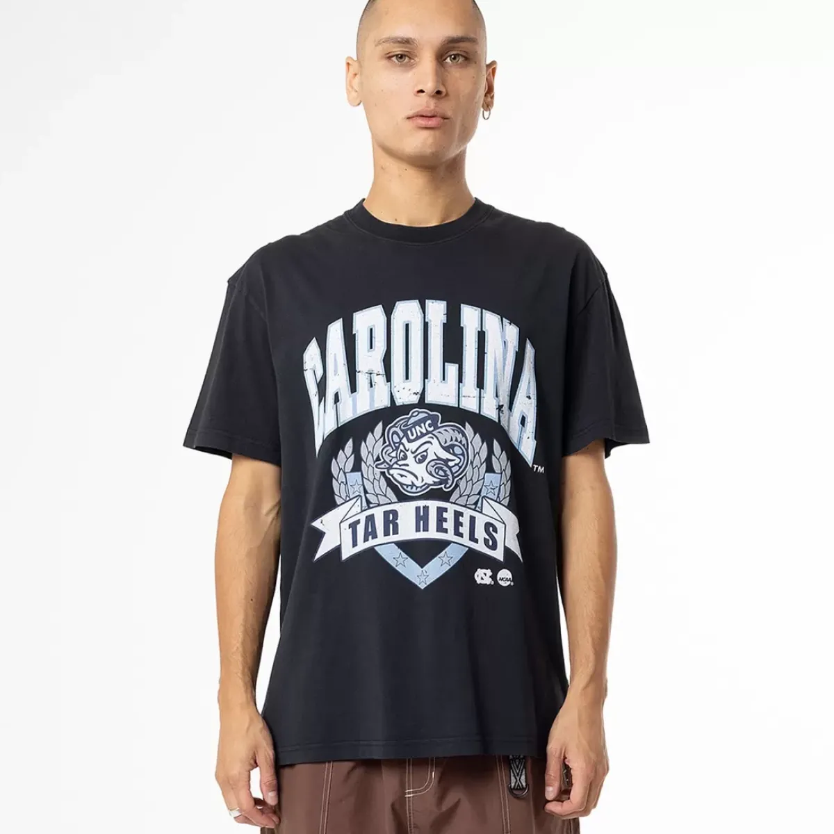 MITCHELL AND NESS Tees & Singlets<University Of North Carolina Arch Tee Unisex