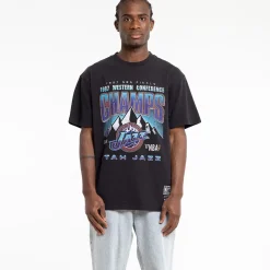 MITCHELL AND NESS Tees & Singlets<Utah Jazz 1997 Western Conference Champ Tee Unisex