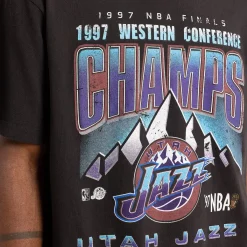MITCHELL AND NESS Tees & Singlets<Utah Jazz 1997 Western Conference Champ Tee Unisex