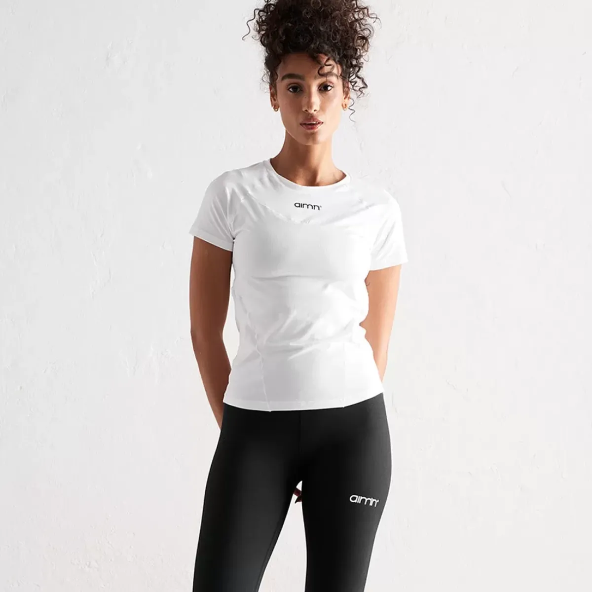 Aim Tees & Tanks<White Soft Basic Short Sleeve Top